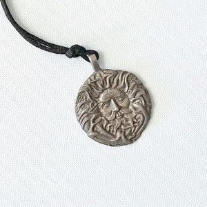 Green Man / Green God Pendant - Pewter - Wicca / Pagan / Witchcraft